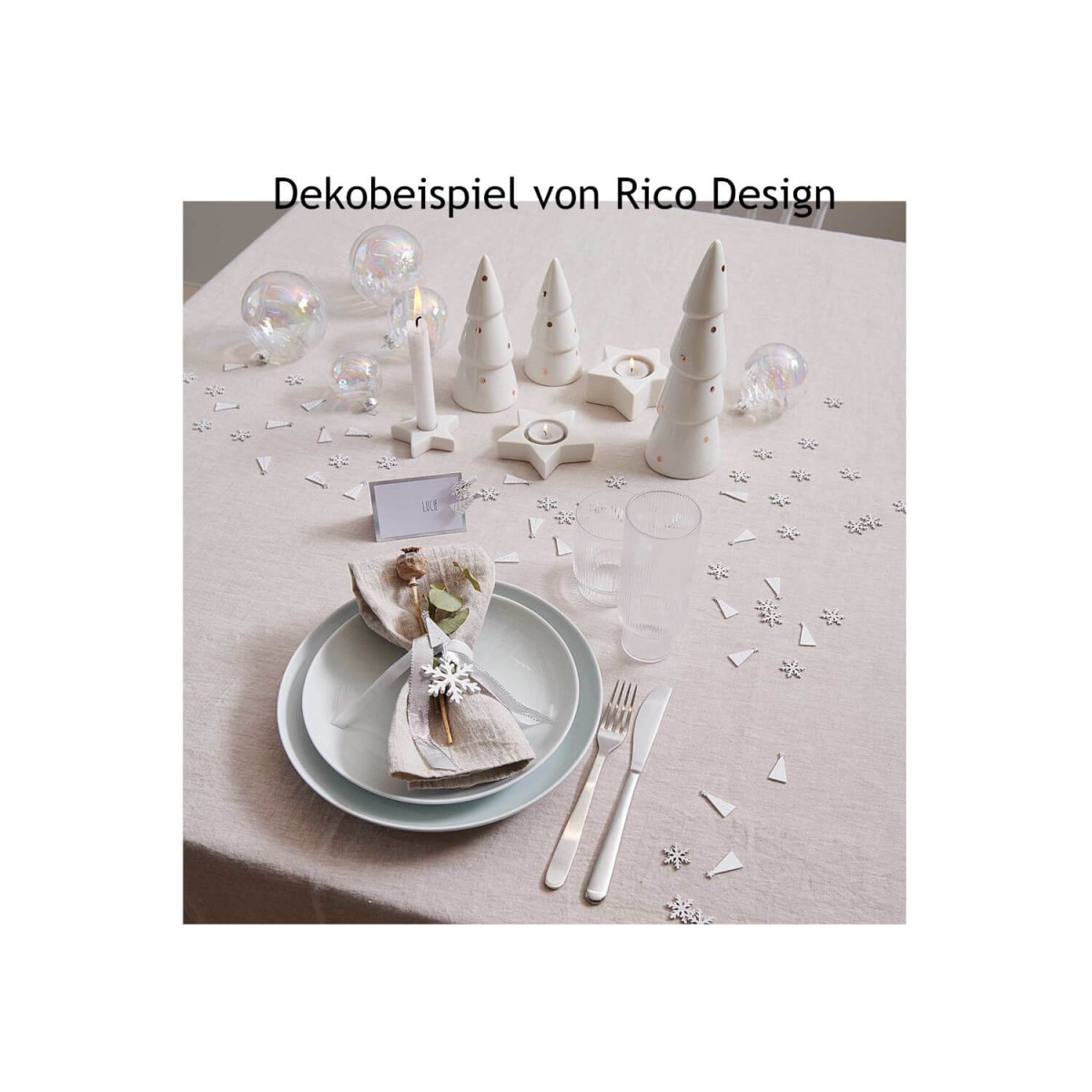 Dekobeispiel Schneeflocke von Rico Design
