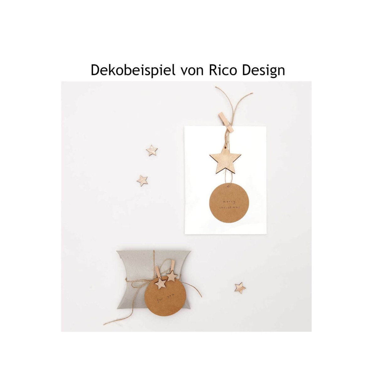 Dekorationsbeispiel von Rico Design Holzsterne