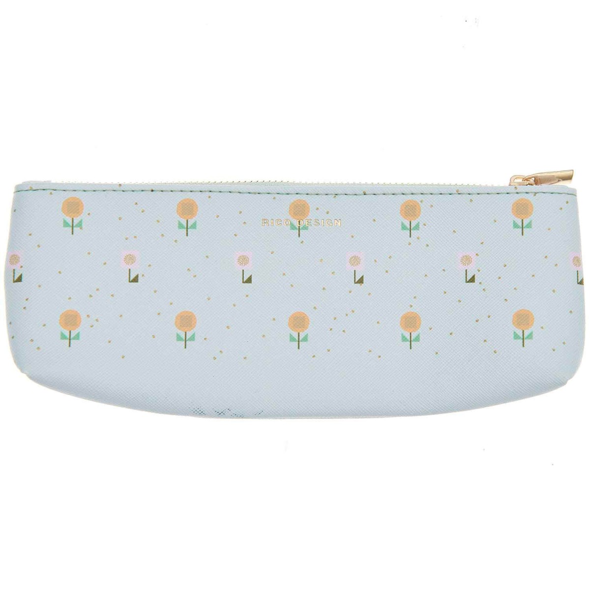 Etui Blumen hellblau