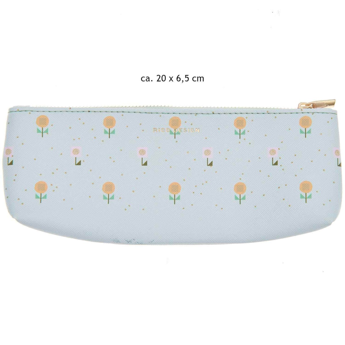 Etui Blumen hellblau 20 x 6,5 cm