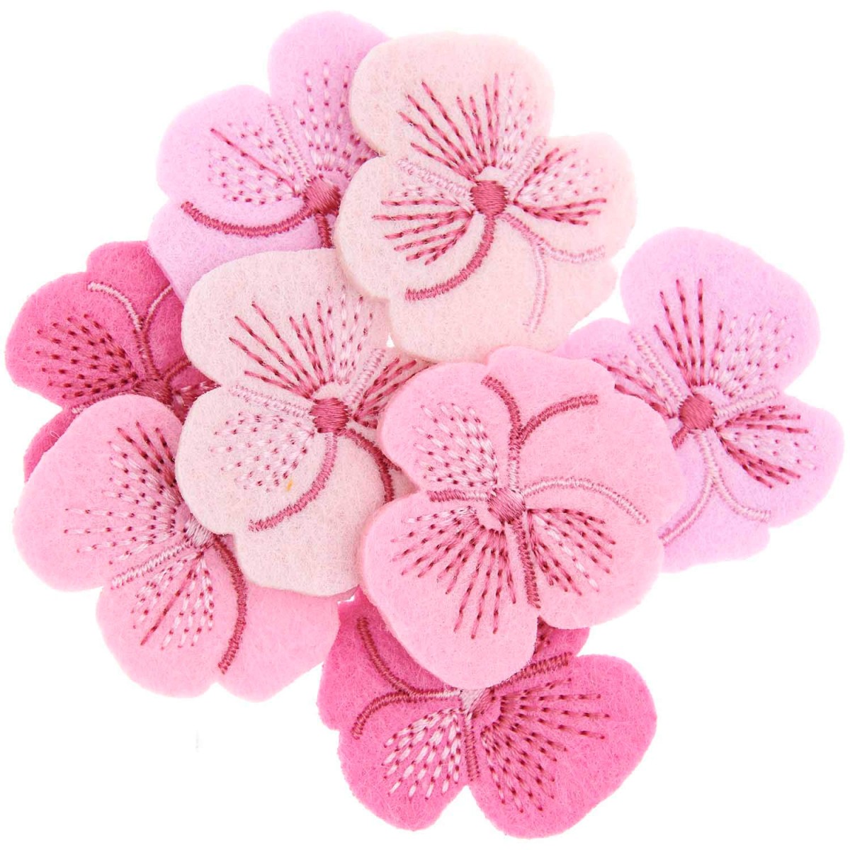 Filzstreu Stiefmütterchen rosa Mix
