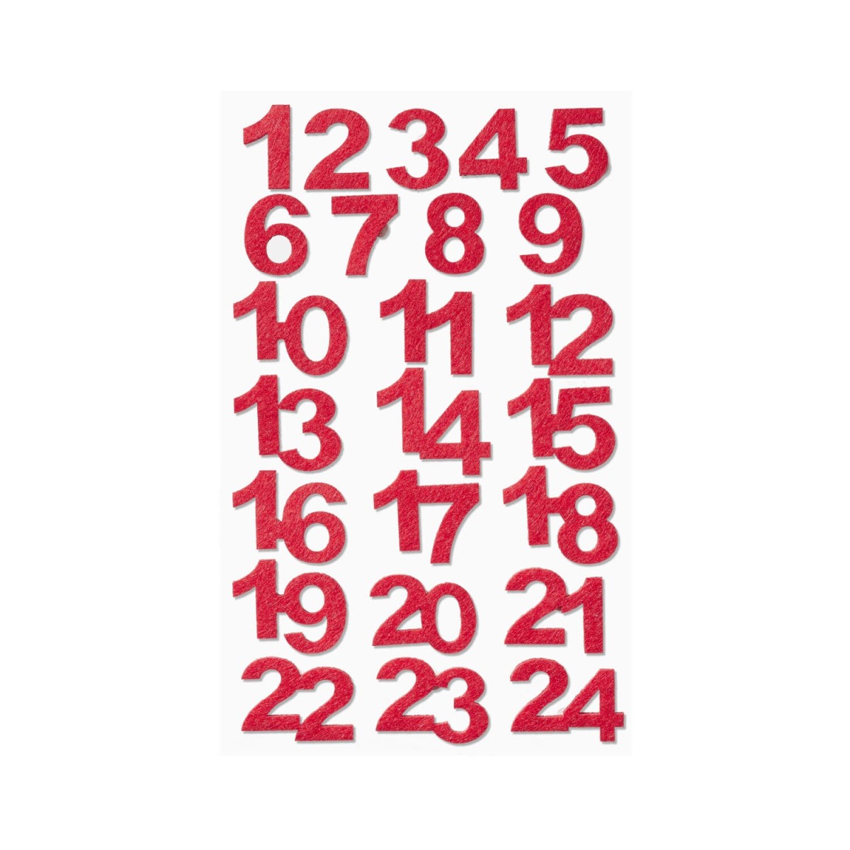 Zahlen Filz rot Adventskalender