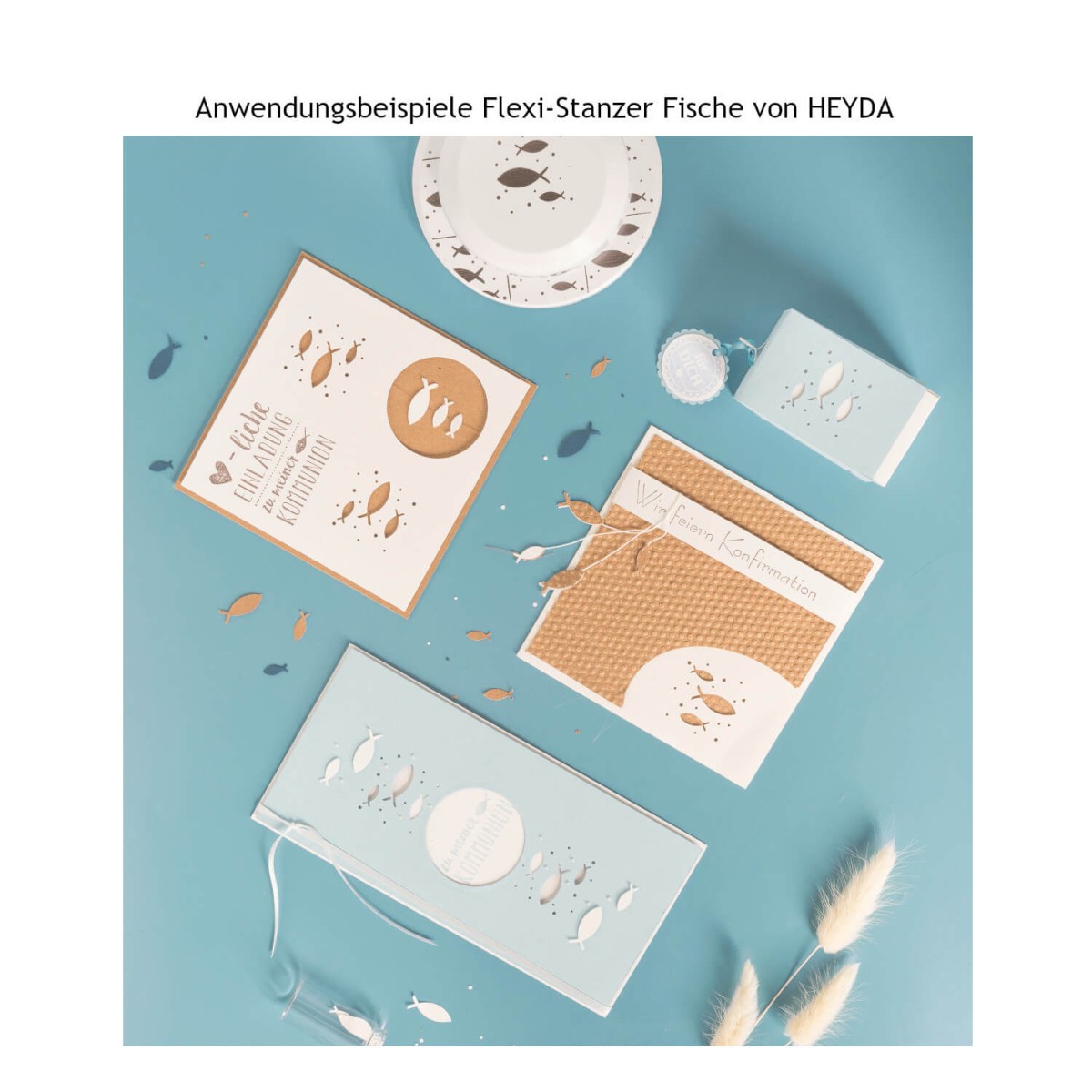 Beispiele Anwendung Flexistanzer Fische von HEYDA