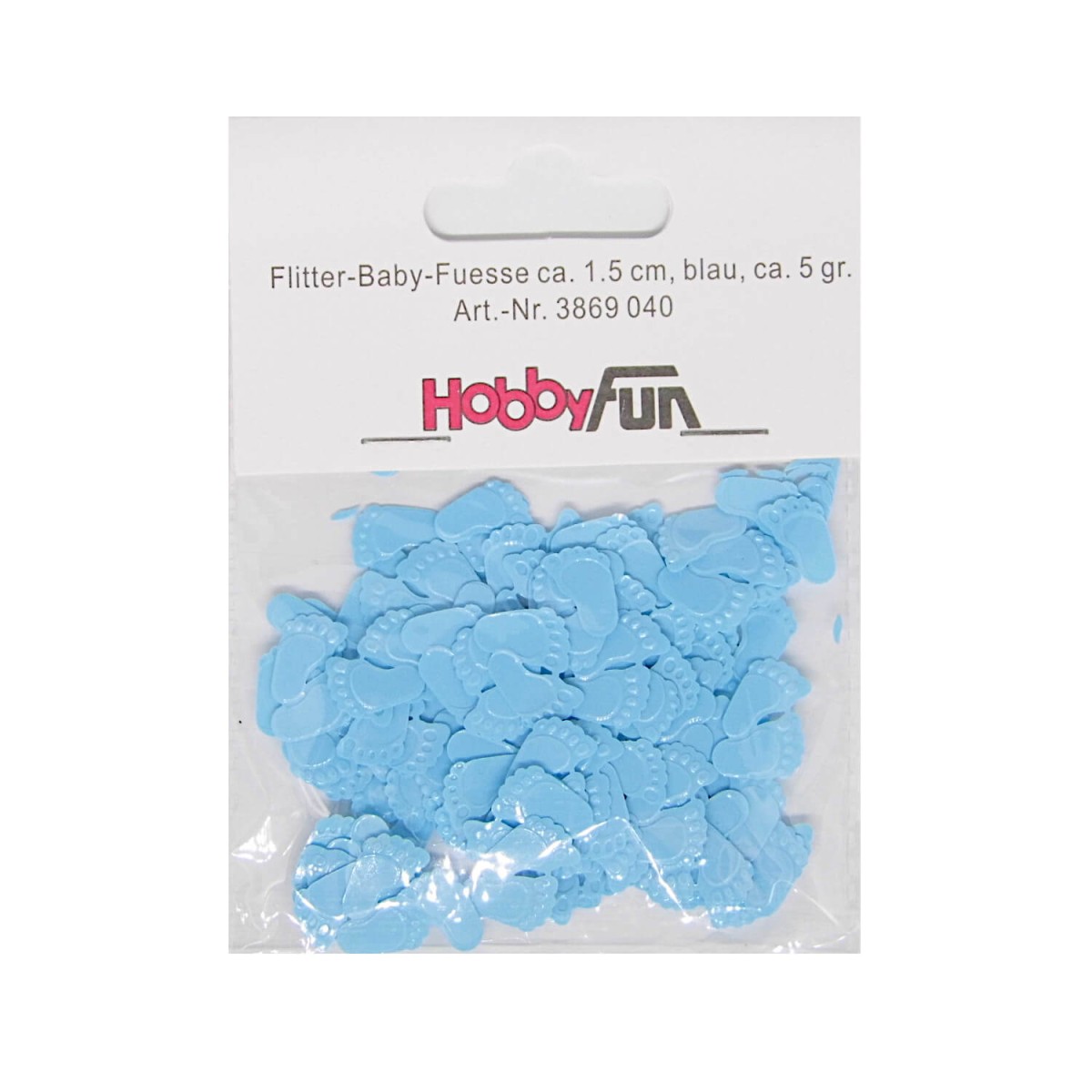 Flitter Babyfüsse blau von HobbyFun