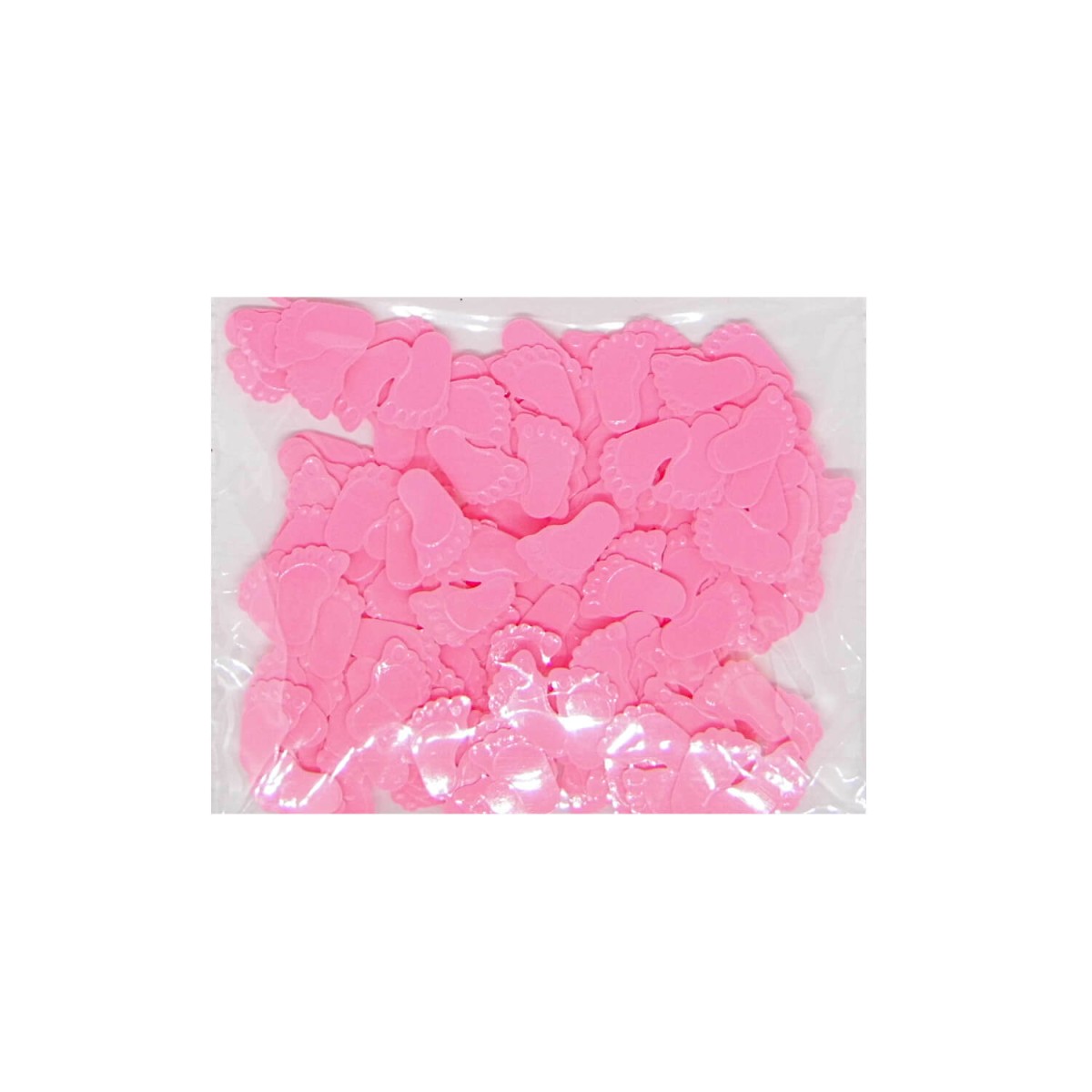 Dekoflitter Fußabdruck Baby rosa