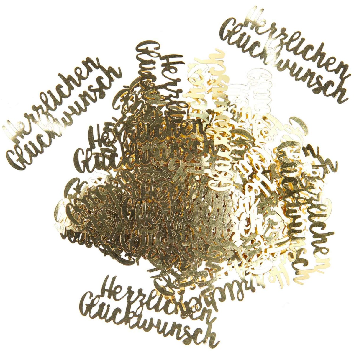 Flitter Herzlichen Glückwunsch goldfarben