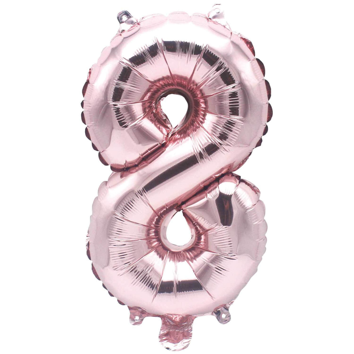 Folienballon Zahl 8 rosa 36 cm