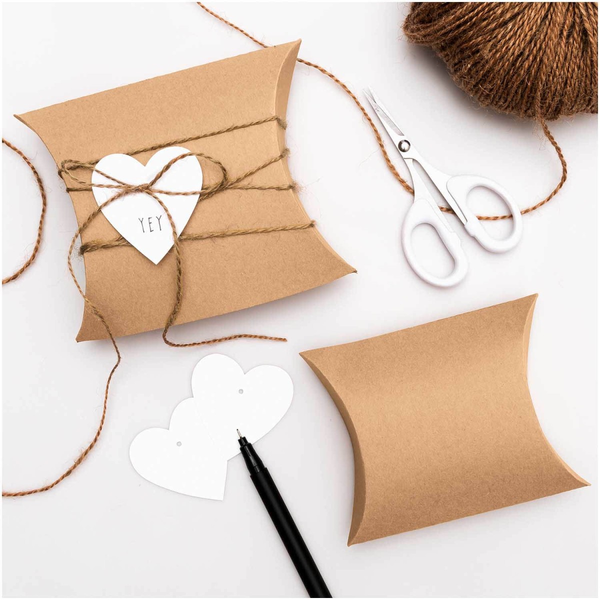 Anwendungsbeispiel Geschenkschachteln Kraftpapier