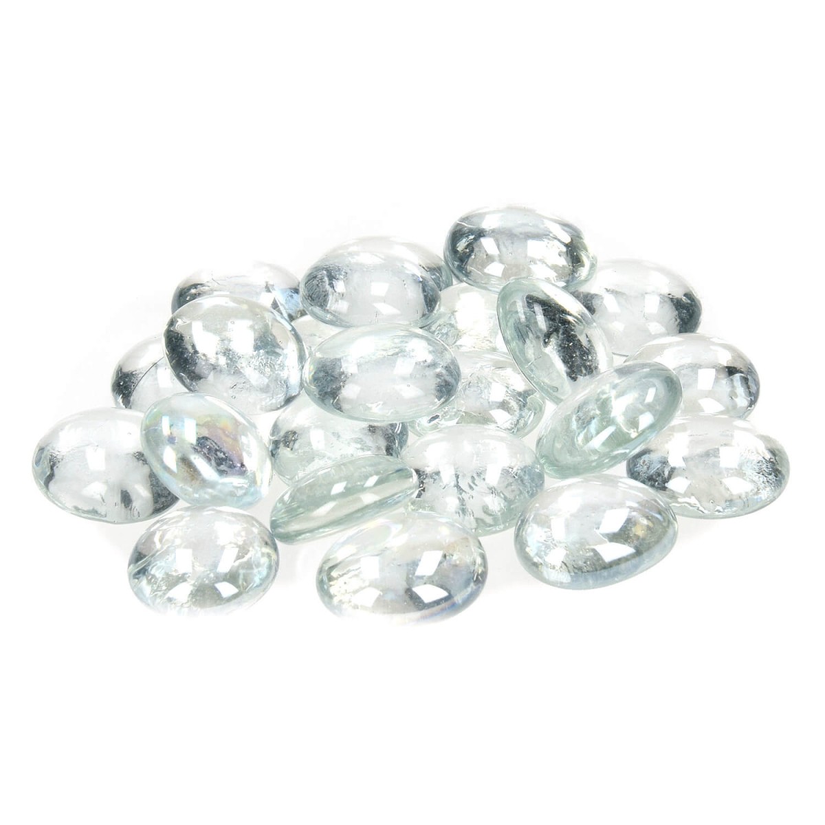 Nuggets Glas irisierend klar ~ 35 Stück