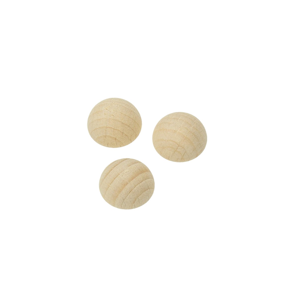 Detailansicht Halbkugel Holz 15 mm 10 Stück