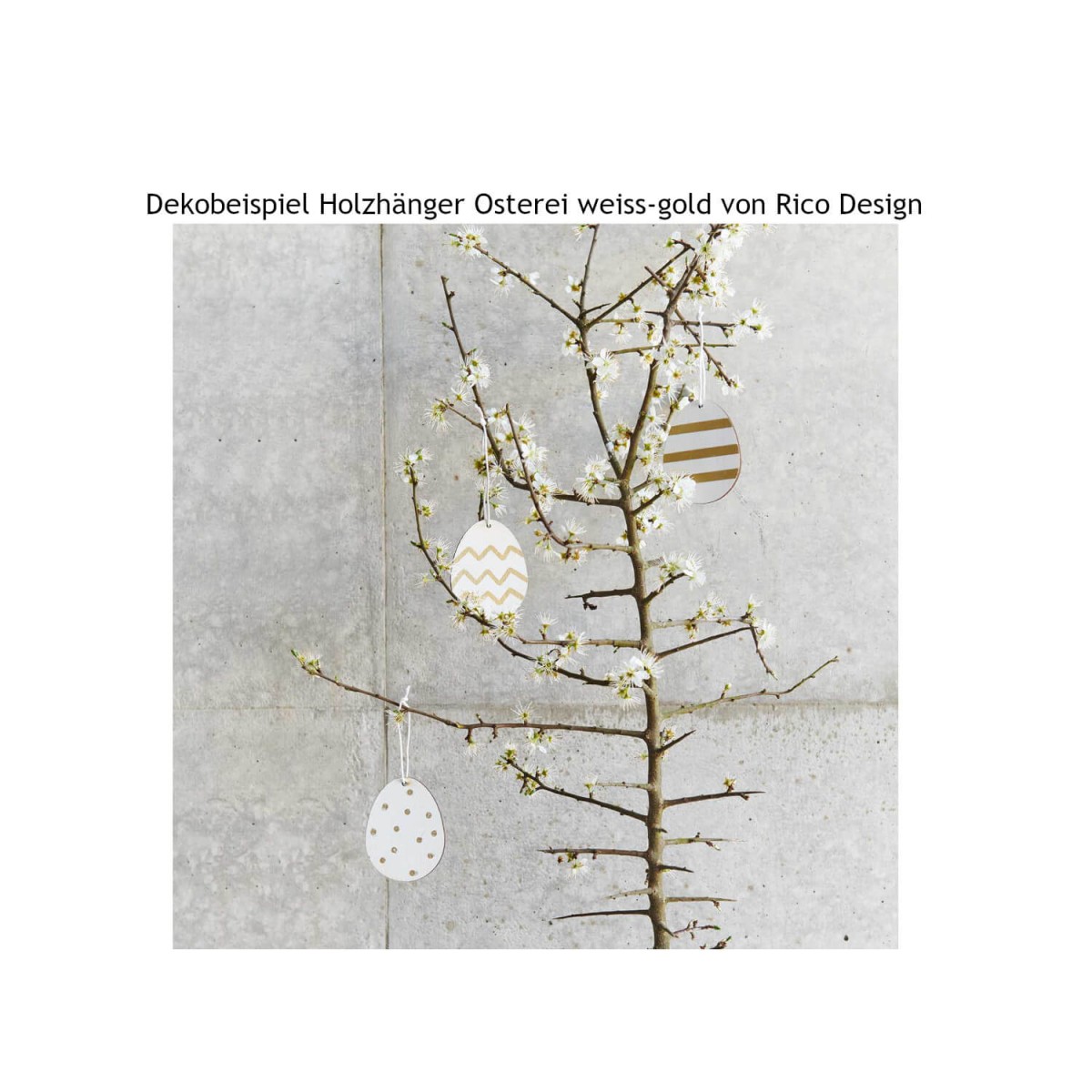 Dekobeispiel Holzhänger Osterei von Rico Design