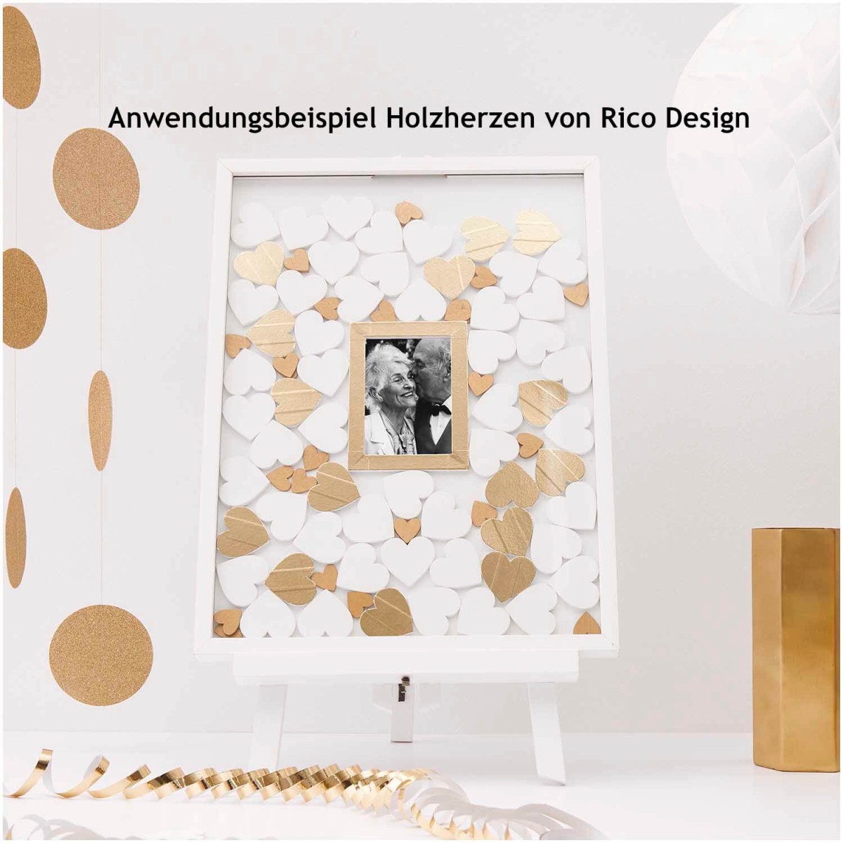 Anwendungsbeispiel Holzherzen groß