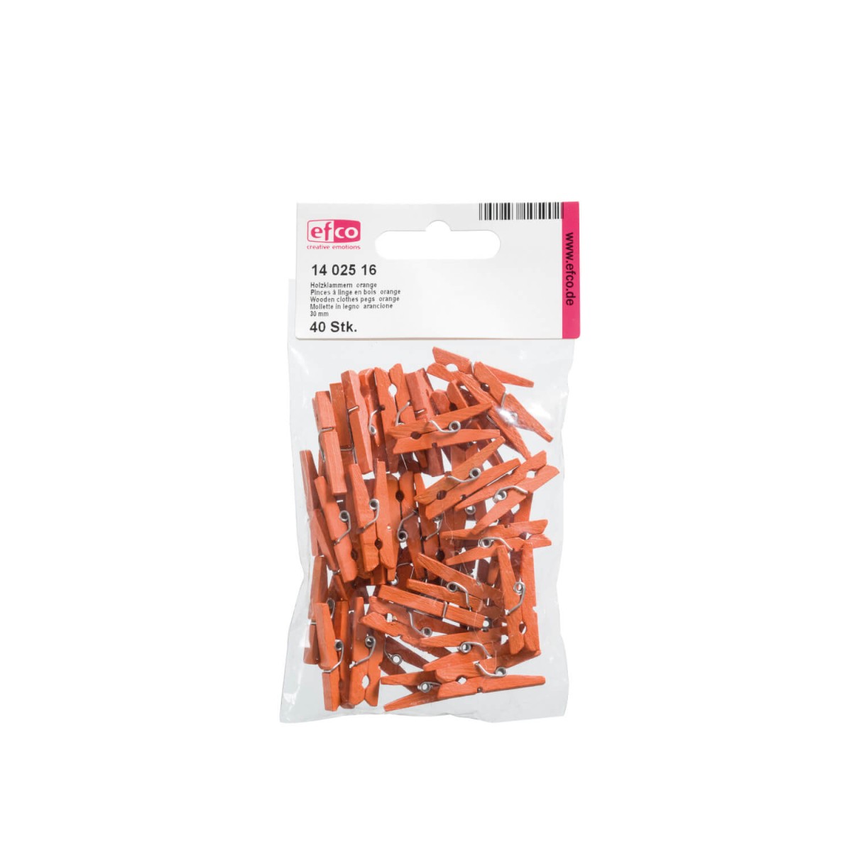 Wäscheklammern mini orange von efco