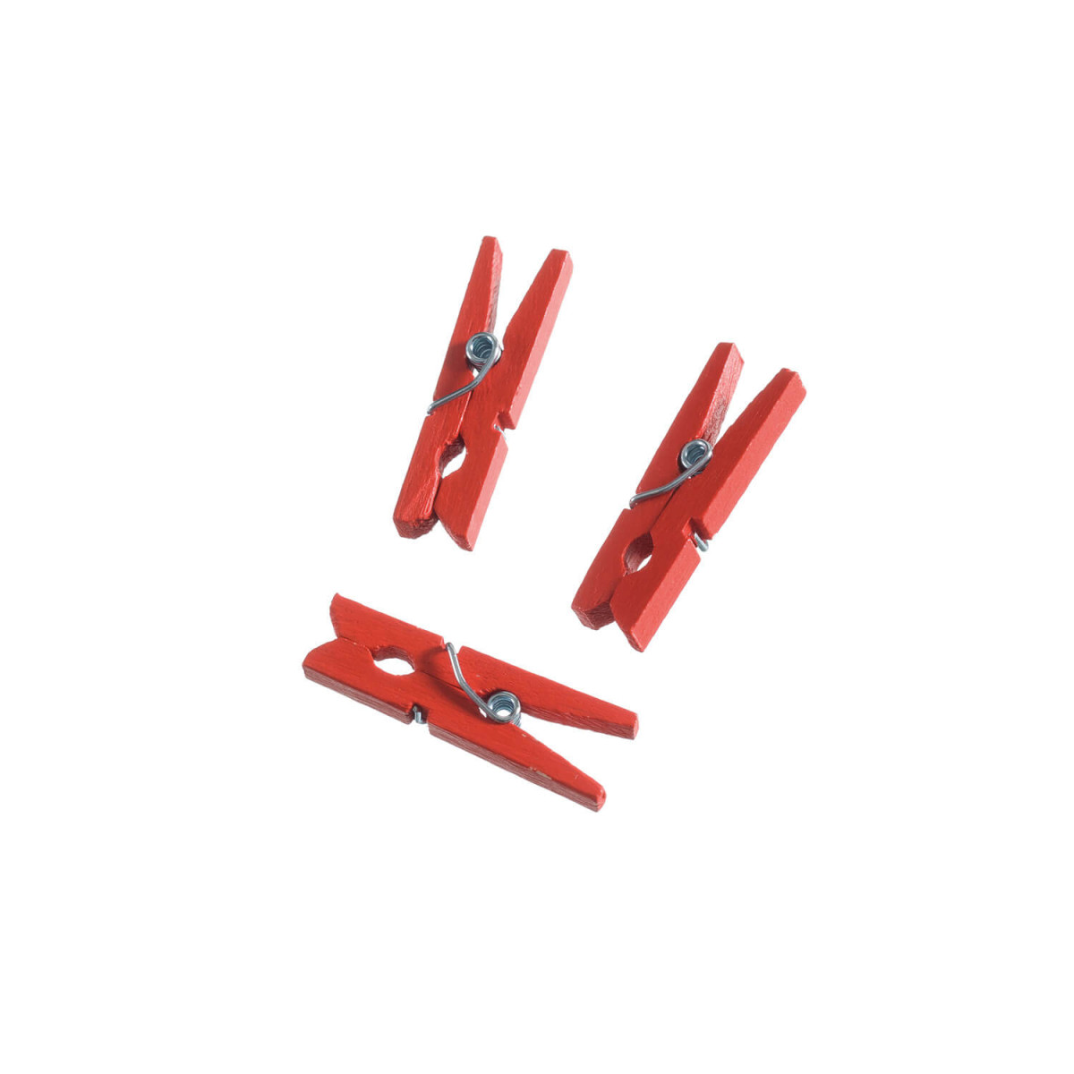 Holzklammern mini rot vergrößerte Darstellung