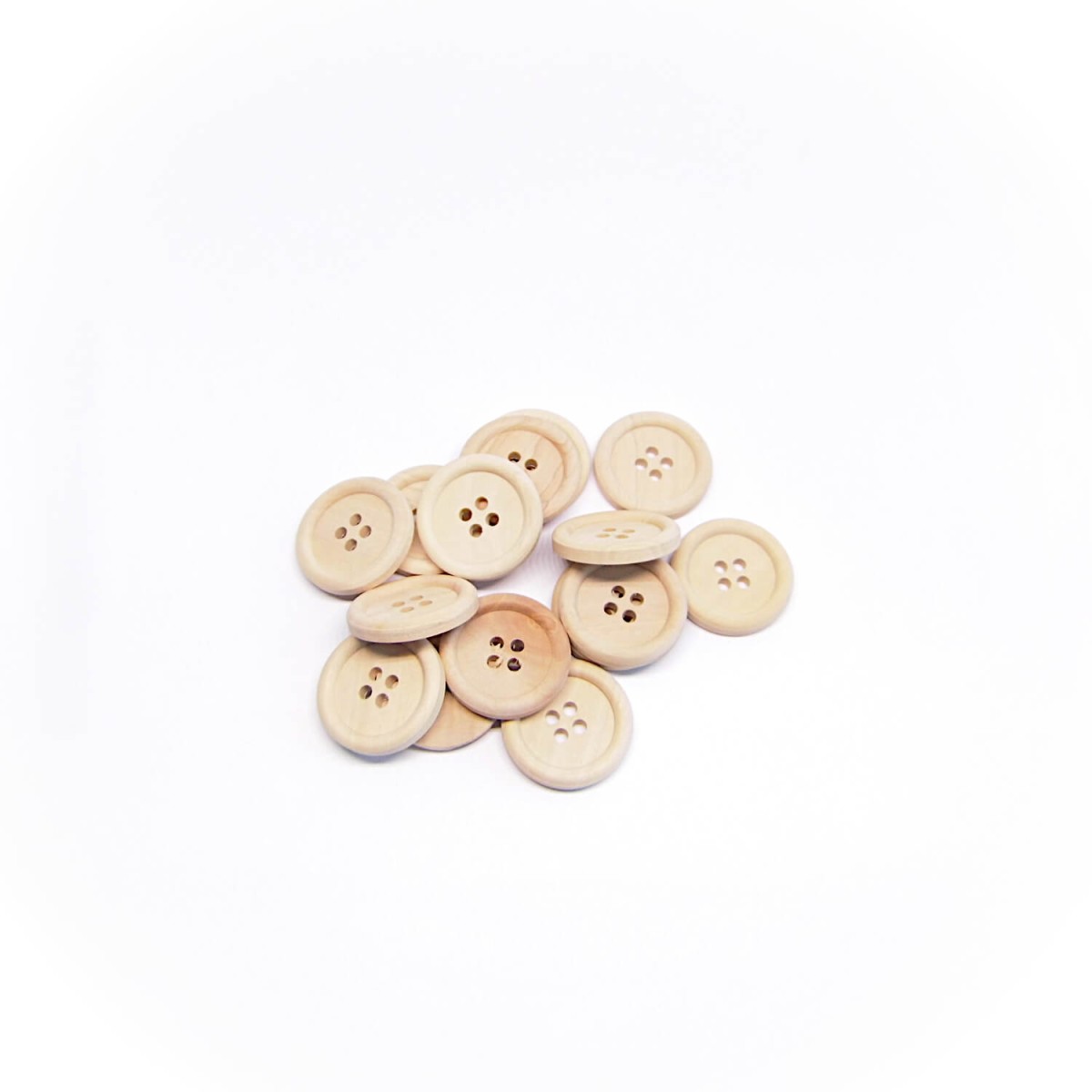 Dekoknopf Holz roh 25 mm