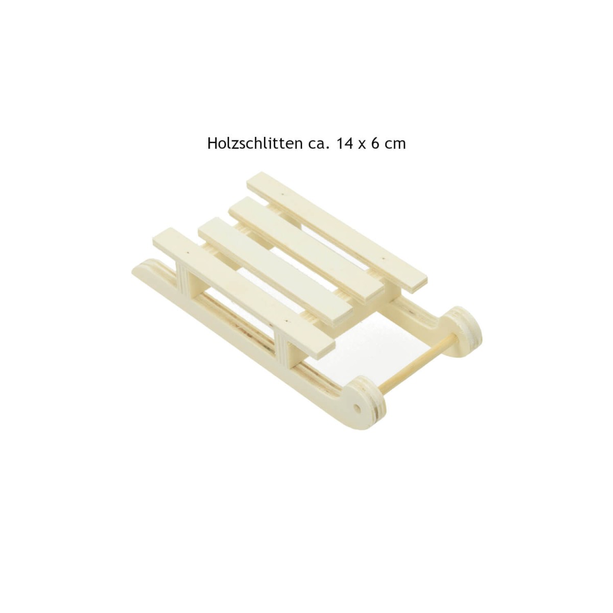 Miniatur Holzsschlitten 14 x 6 cm