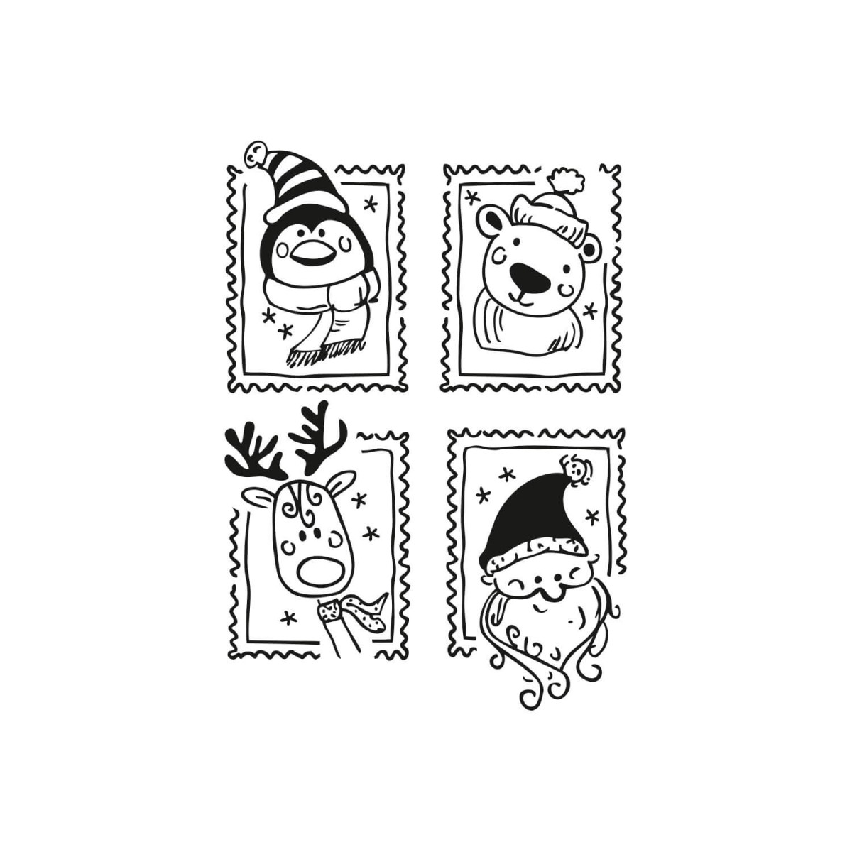 Detailansicht Motiv von Stempel Weihnachtsgrüße vergrößert