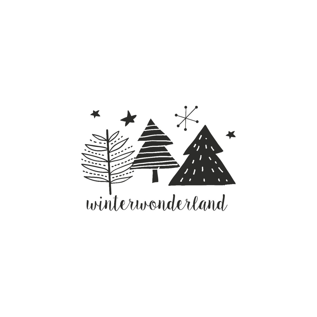 Detailansicht Motiv Stempel Winterwonderland