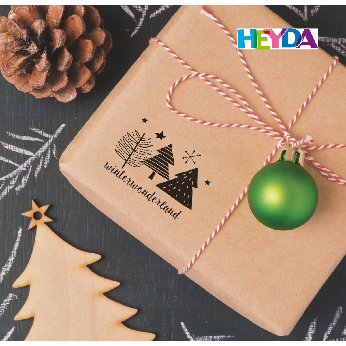 Beispiel-Dekoration mit Stempel Winterwonderland