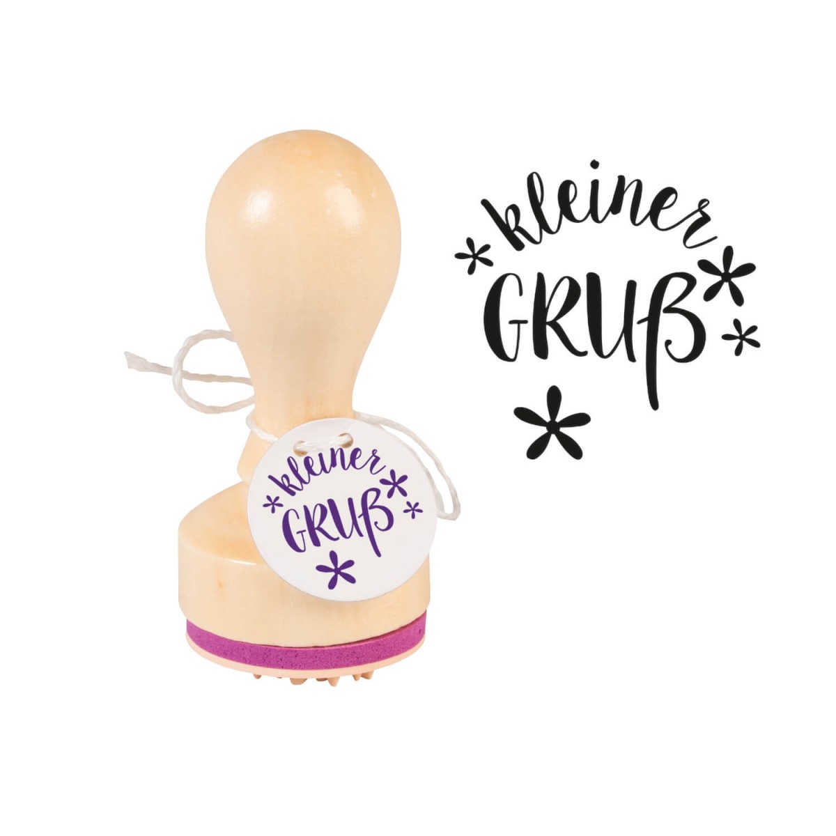 Stempel Kleiner Gruß mit zusätzlicher Motivvabbildung