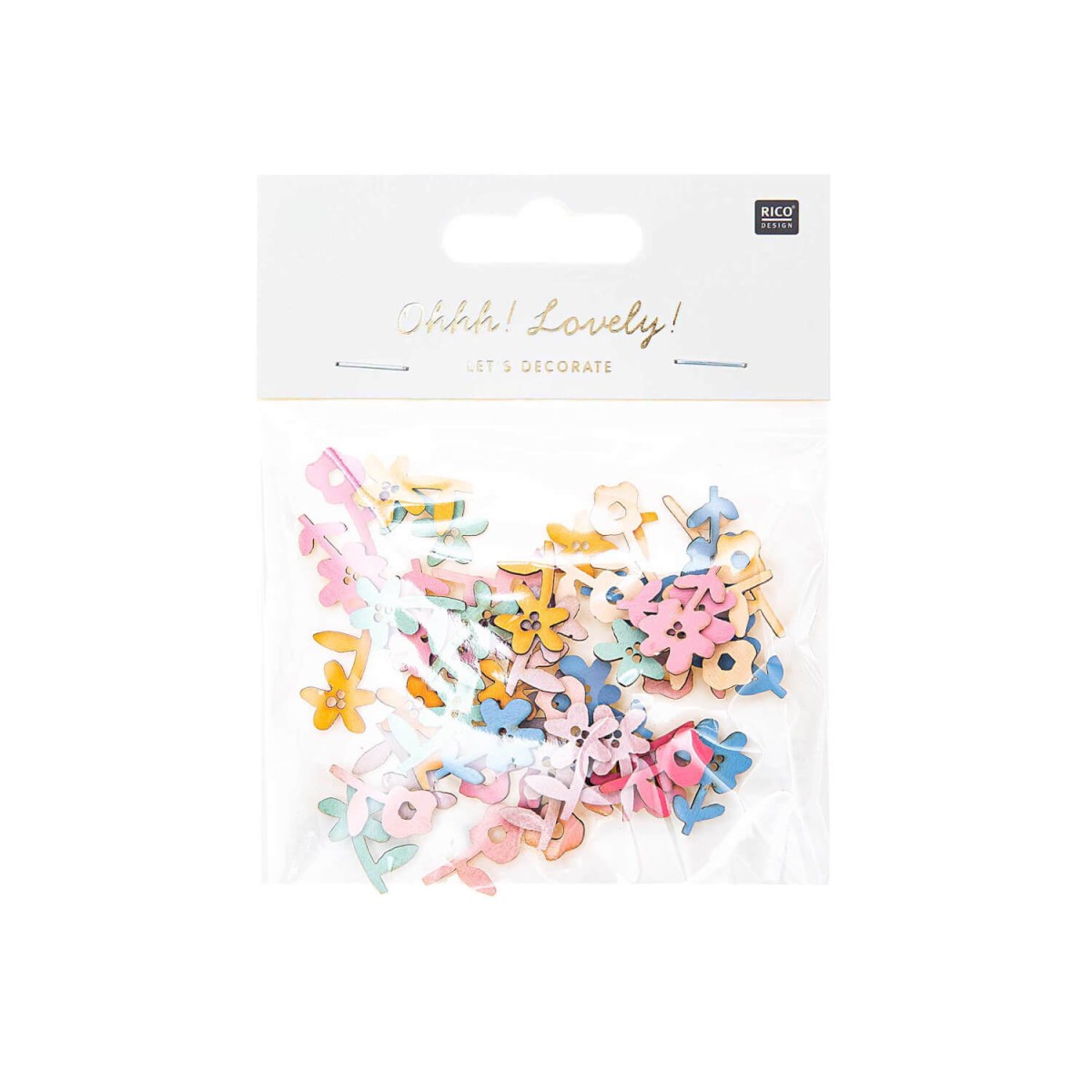 Ohhh! Lovely! Holzstreu Blumen bunt