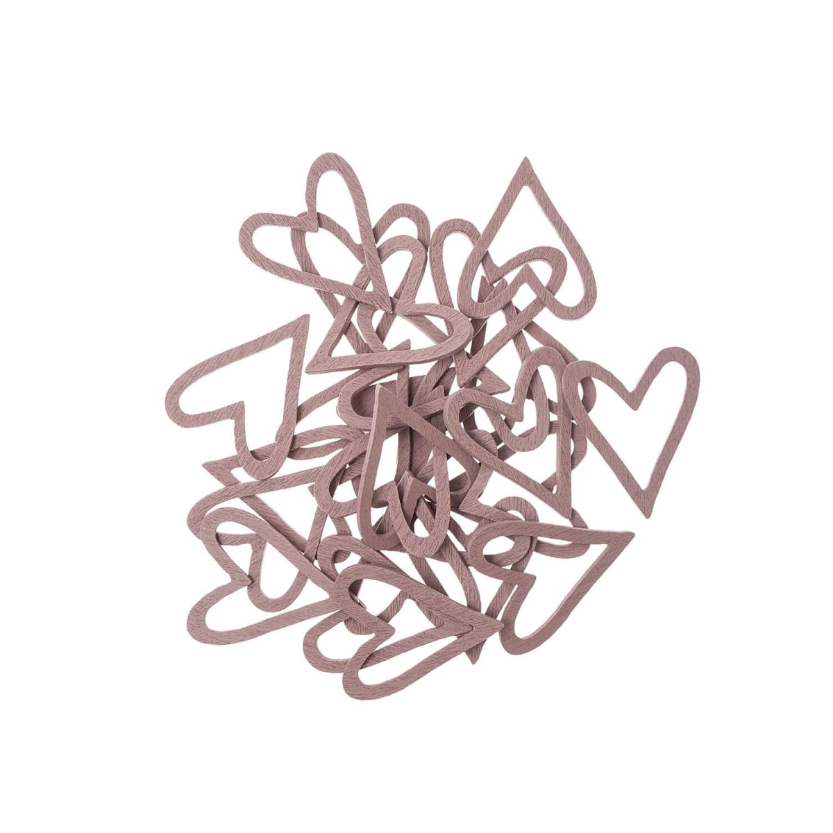Holzstreuteile Herz offen rosegold von Rico Design
