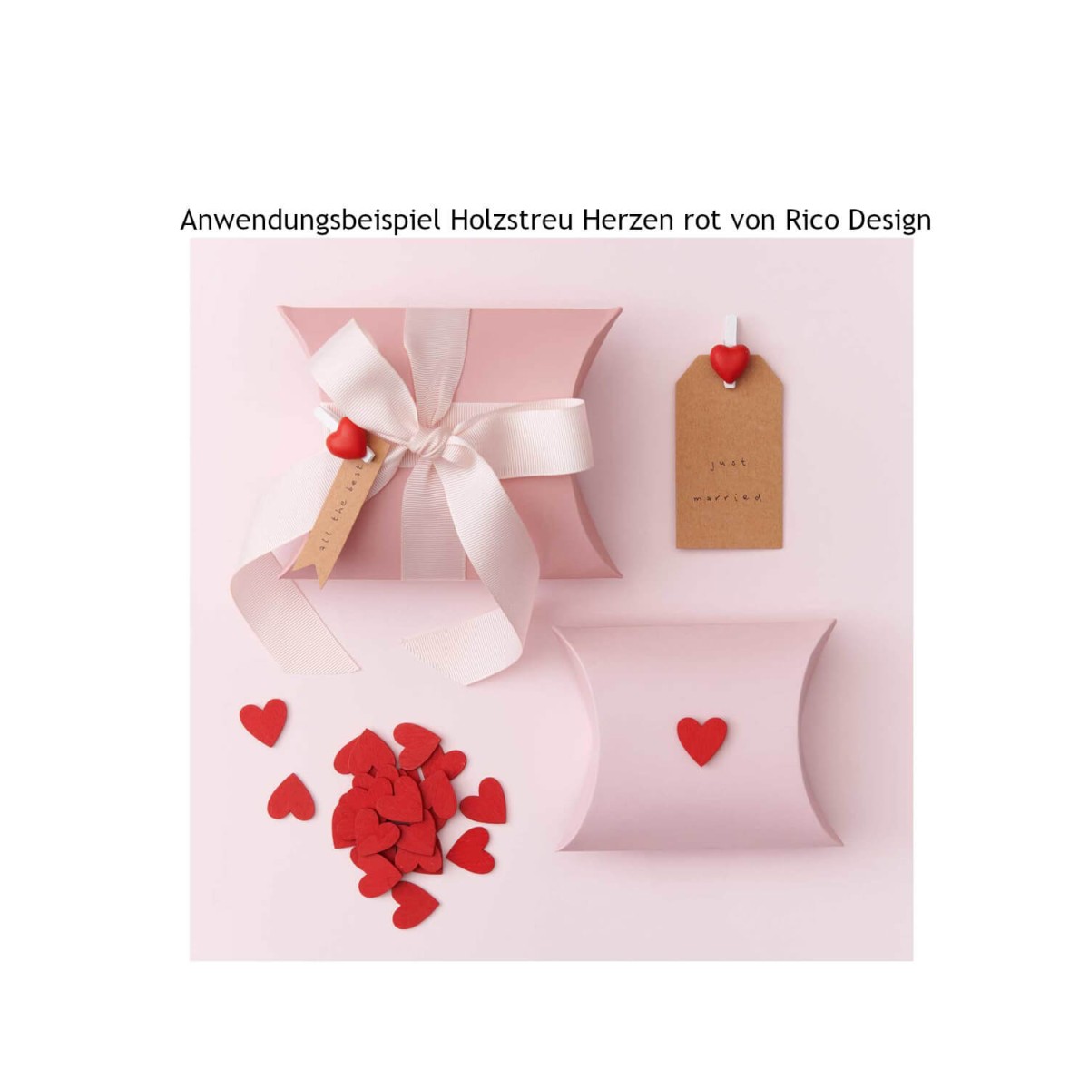 Anwendungsbeispiel Holzstreu Herz von Rico Design