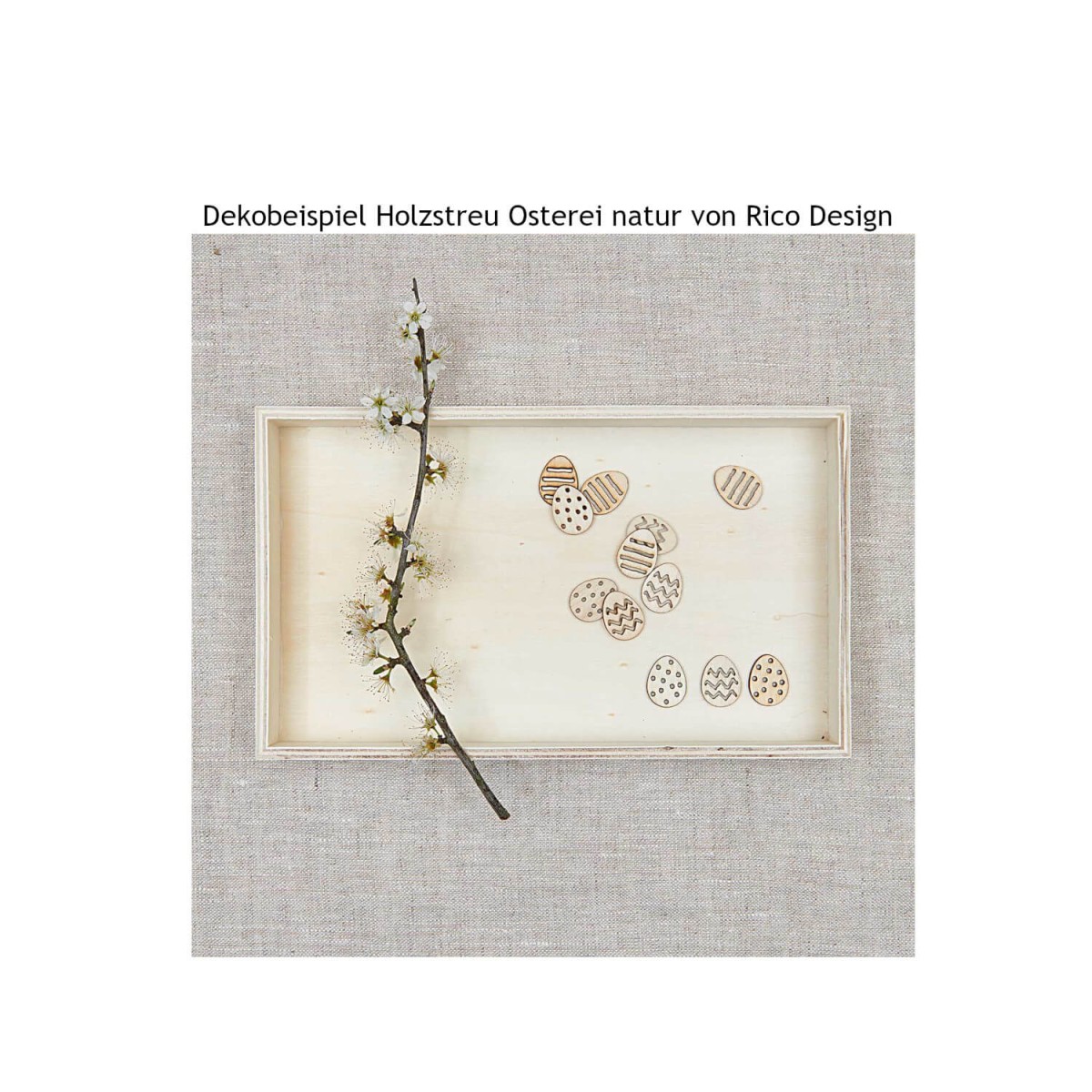Dekobeispiel Holzstreu Osterei