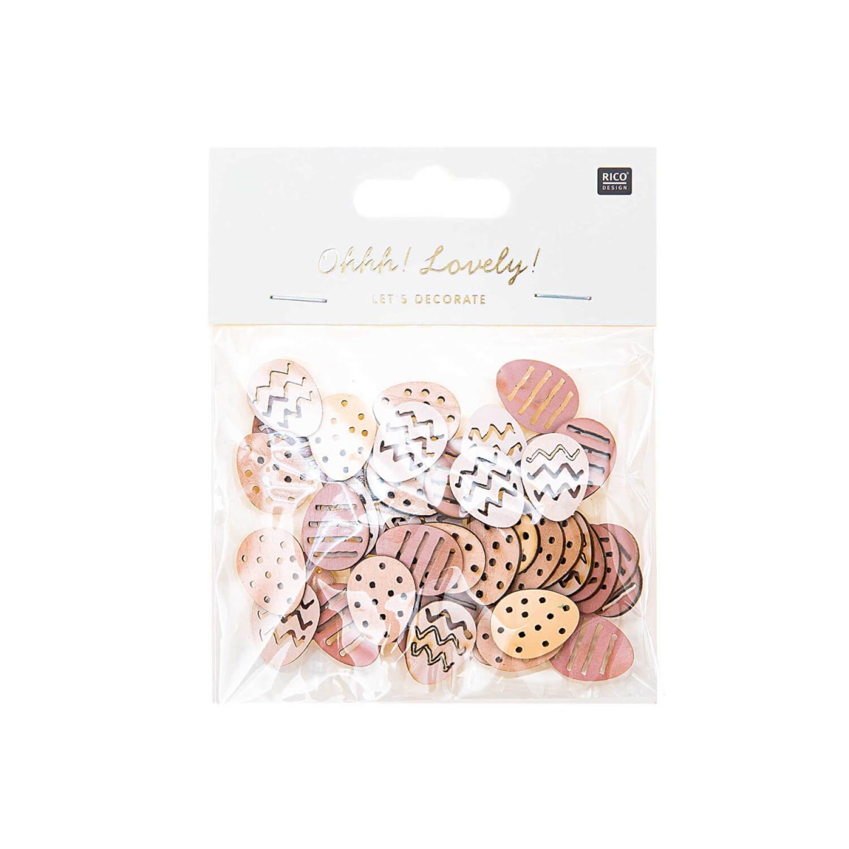 Ohhh! Lovely! Holzstreu Osterei puder mix 48 Stück