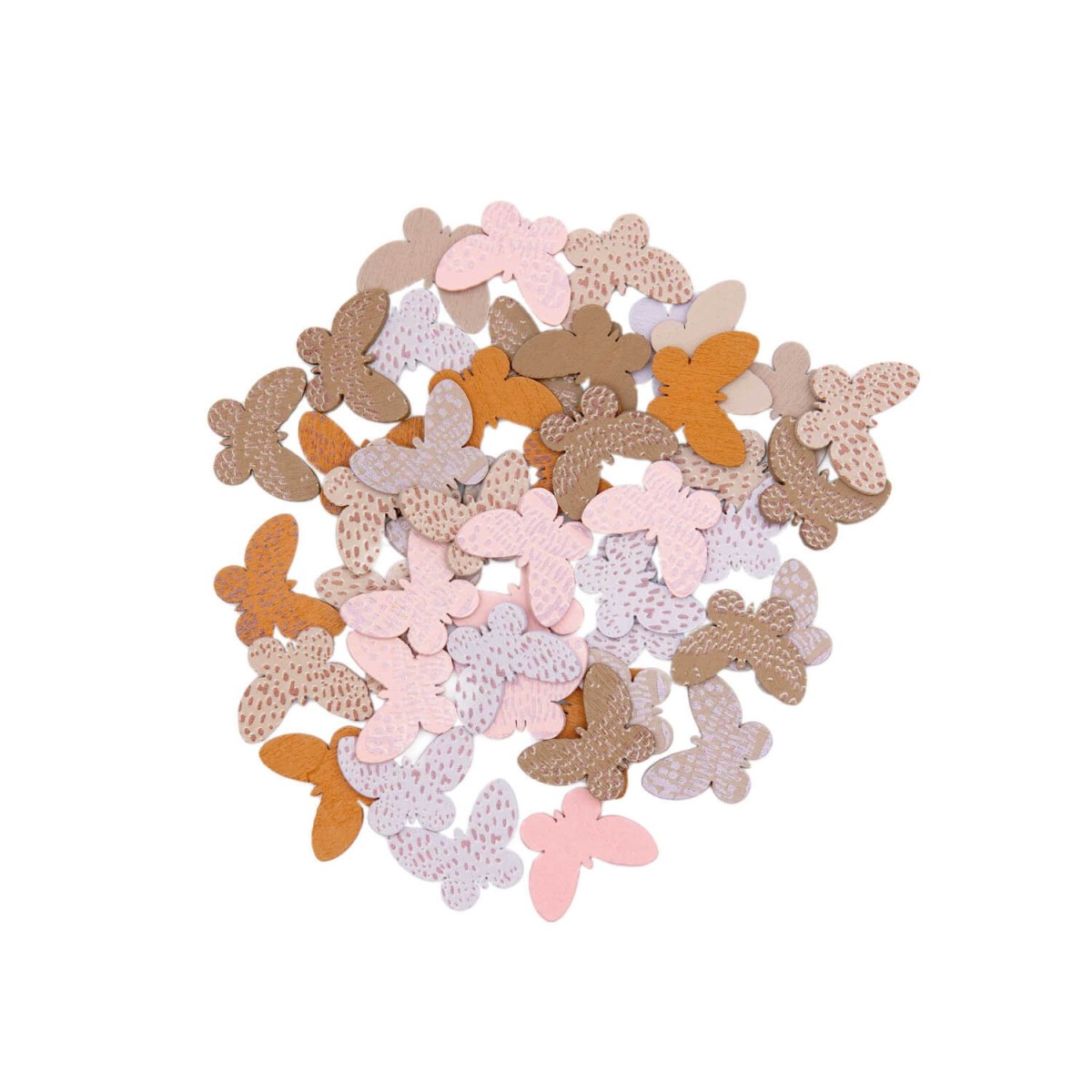 Holzstreu Schmetterling Mauve Mix 48 Stück