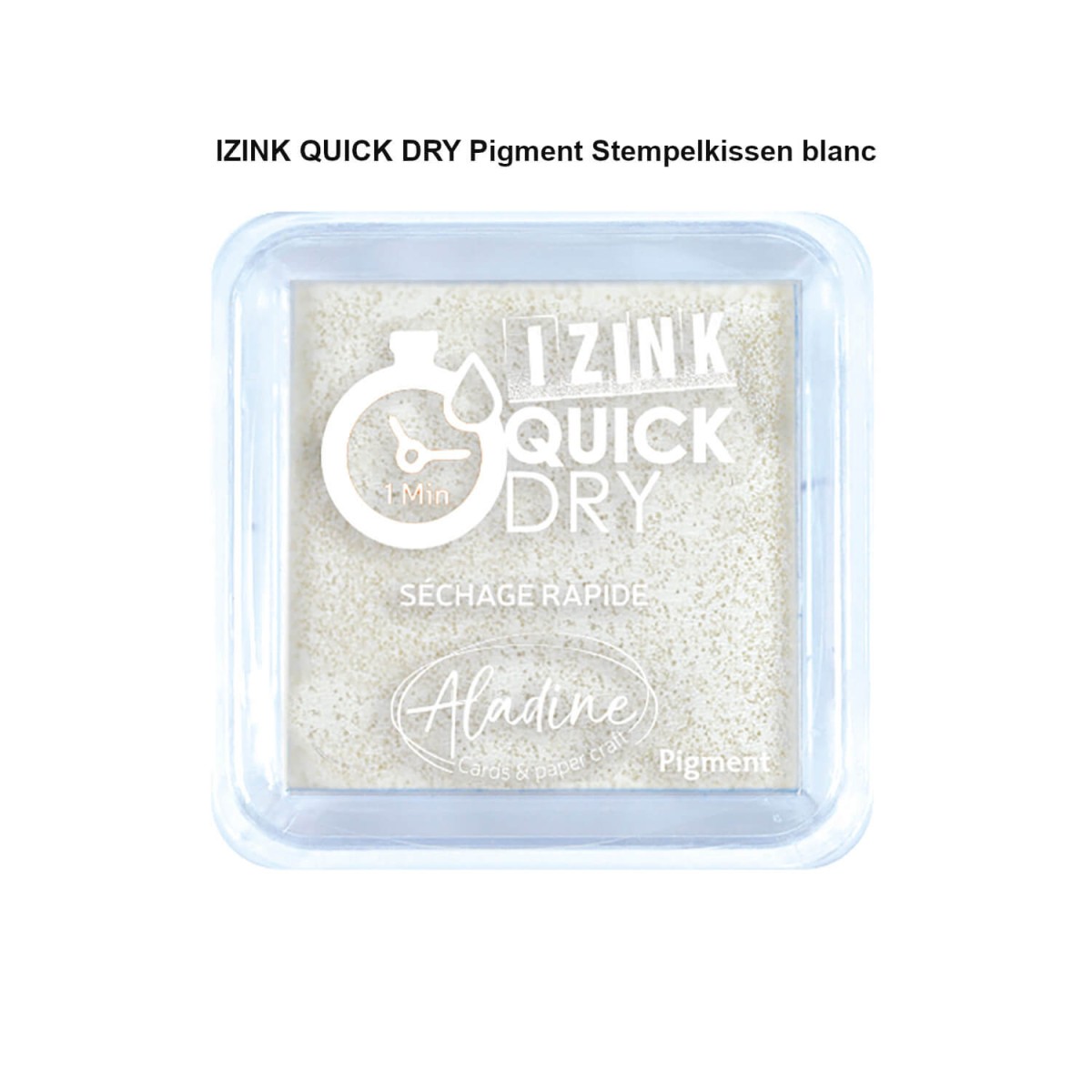 IZINK QUICK DRY Pigment Stempelkissen blanc in Box 5,1x5,1x2,2cm