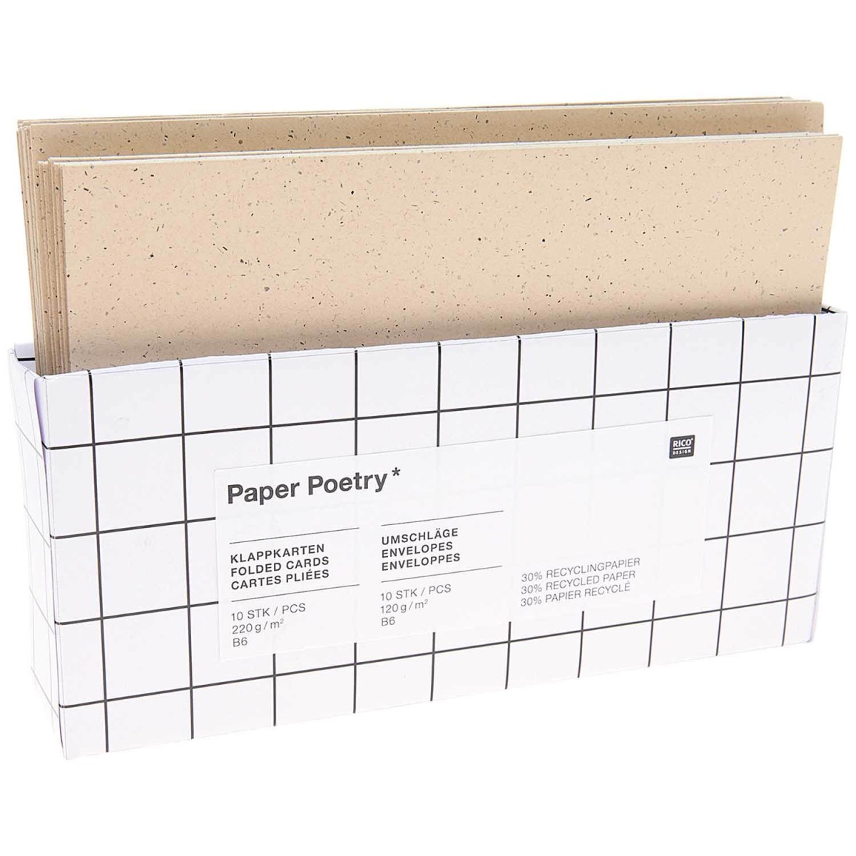 Paper Poetry Kartenset B6 Cappuccino
