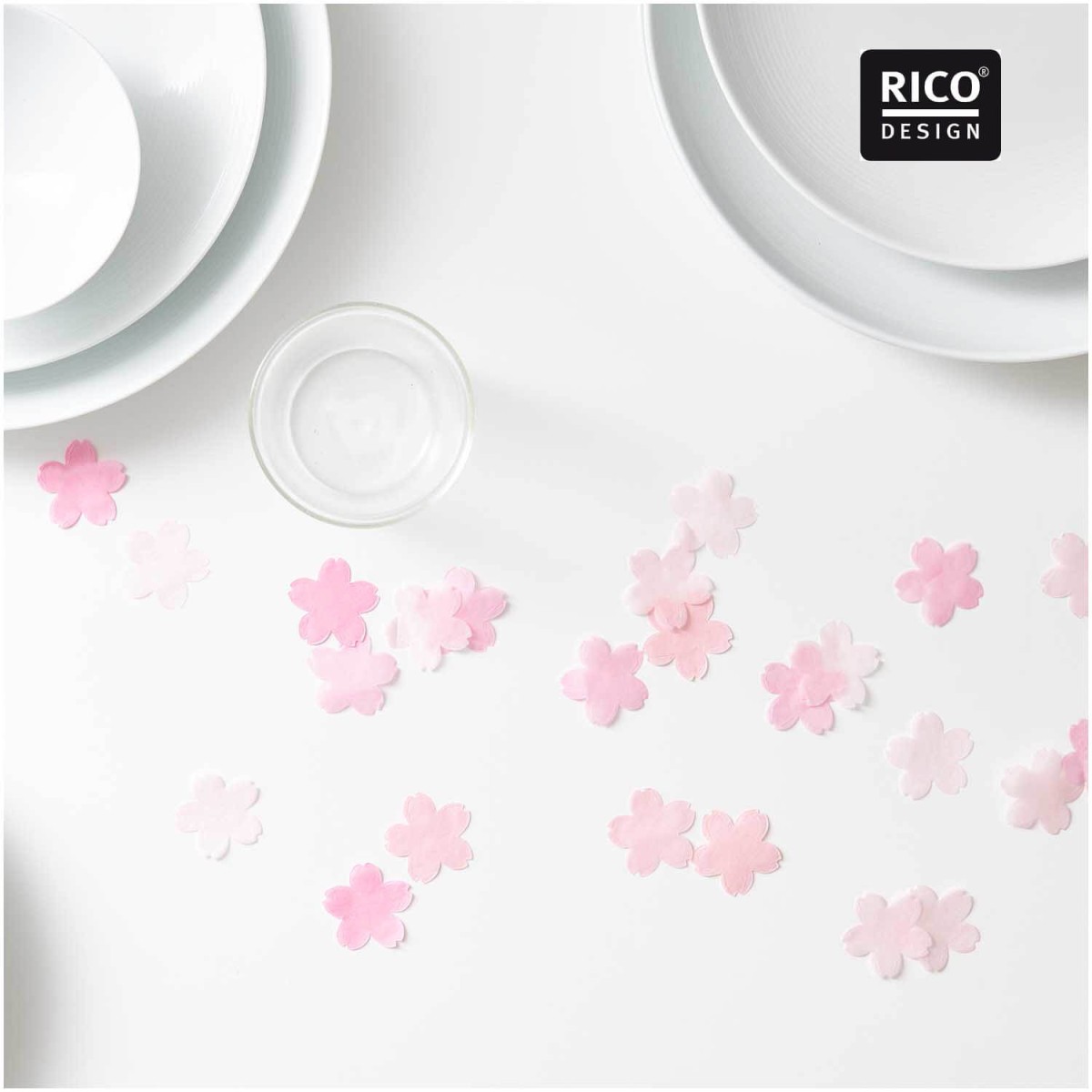 Konfetti Kirschblüten pastell rosa Mix  Anwendungsbeispiel