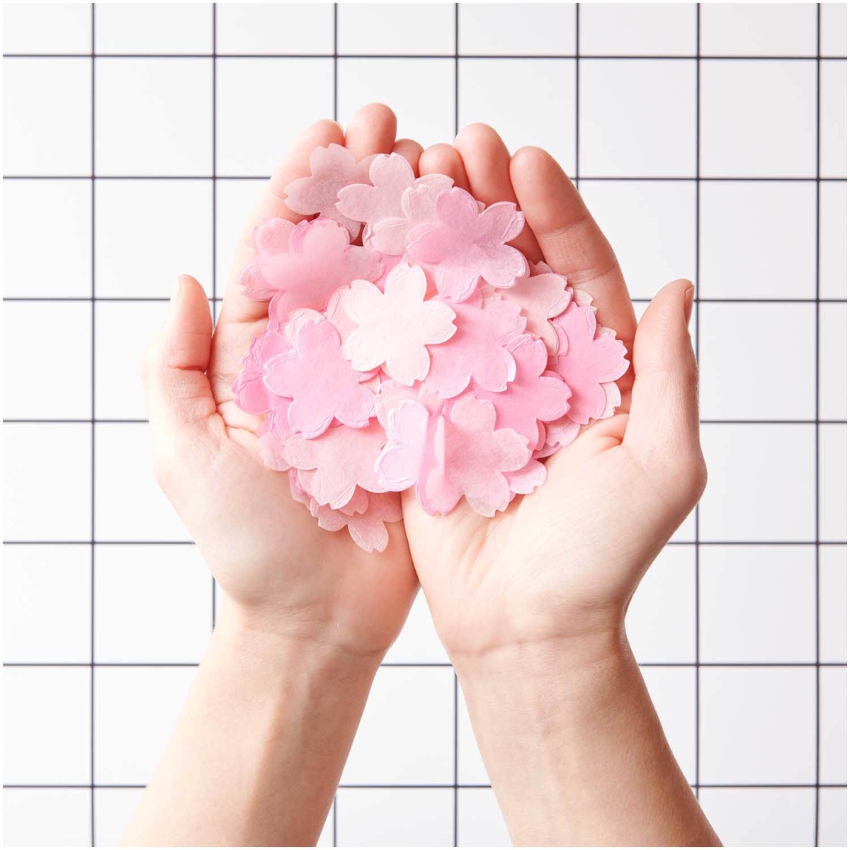 Konfetti Kirschblüten pastell rosa Mix aus Seidenpapier