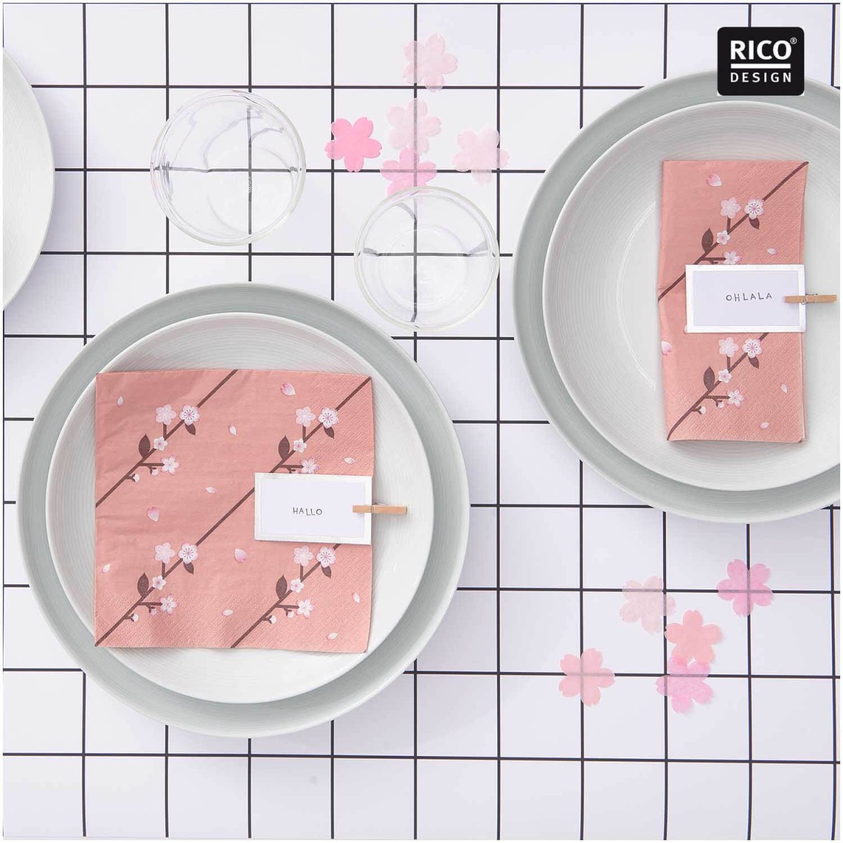 Konfetti Kirschblüten pastell rosa Mix Beispiel