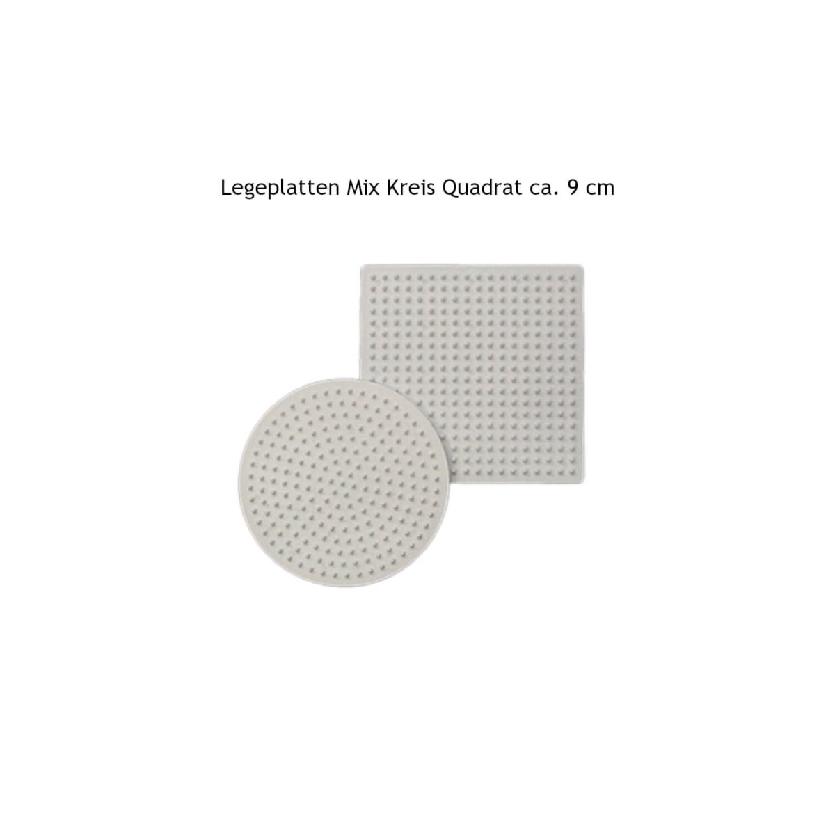 Bügelperlen Legeplatten Set Kreis + Quadrat 9 cm