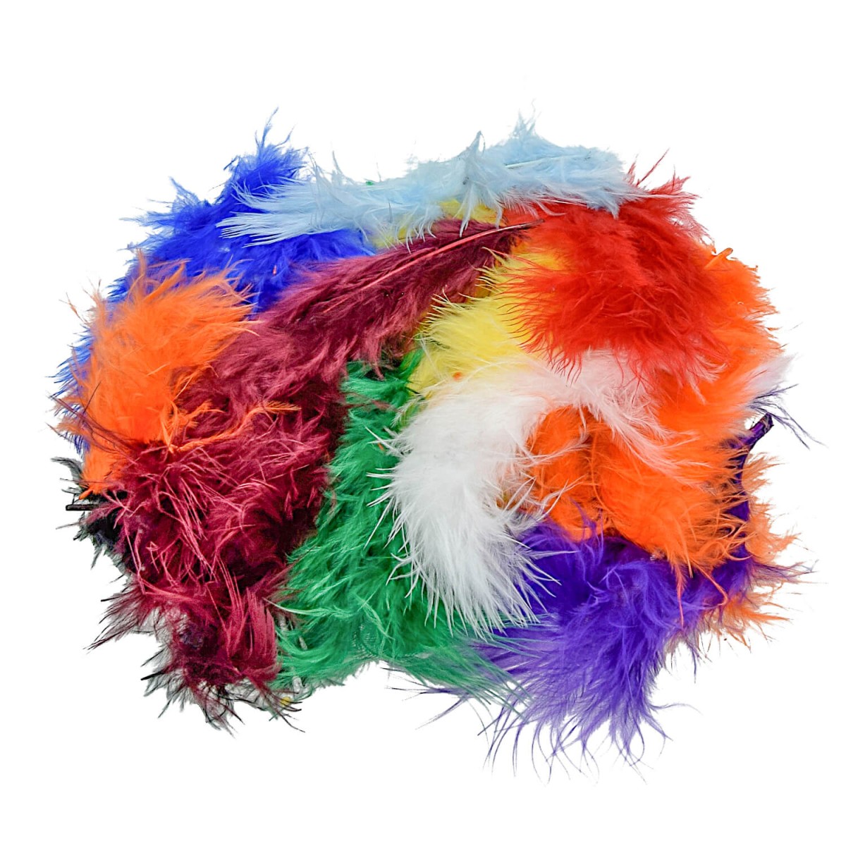Federn Marabu bunt