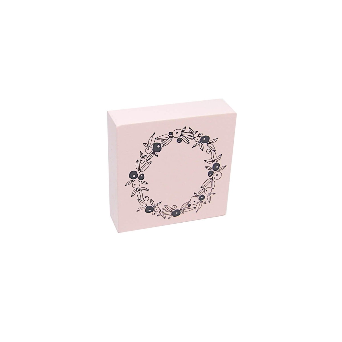 Holzstempel Kranz mit Beeren