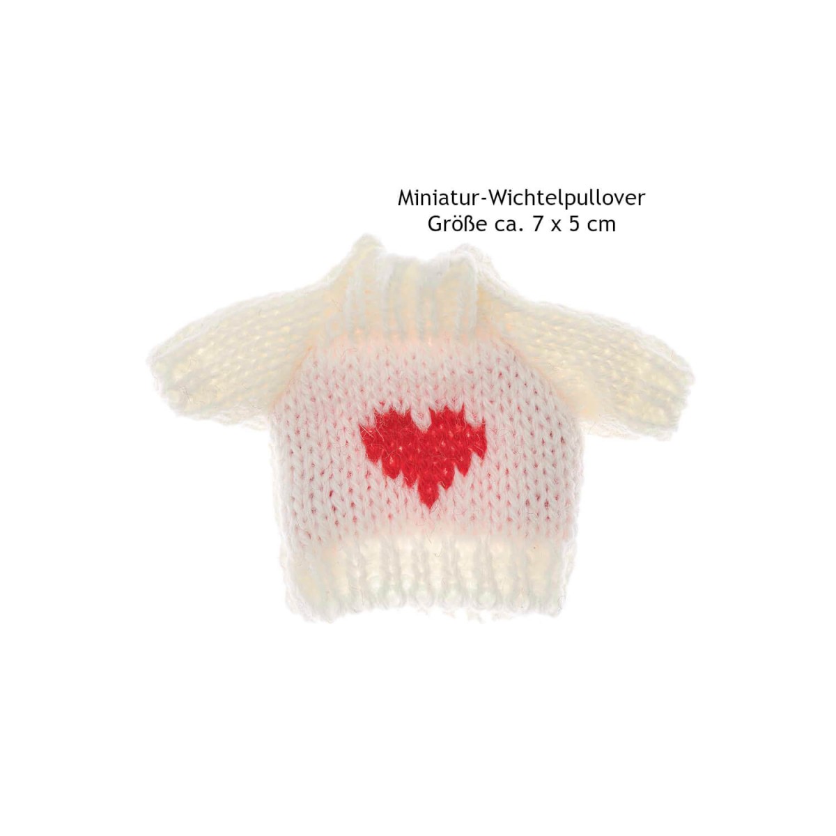 Miniatur Strickpullover mit Größe