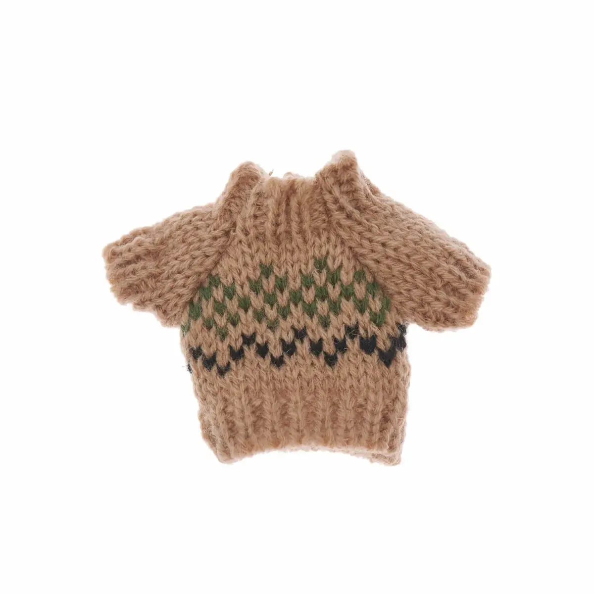 Miniatur-Strickpullover im Norweger-Stil für die Gestaltung von Wichtelwelten, ca. 7 x 5 cm