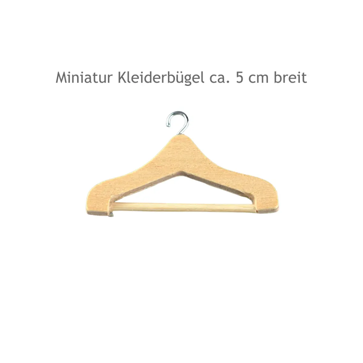 Miniatur Kleiderbügel Holz 5 cm