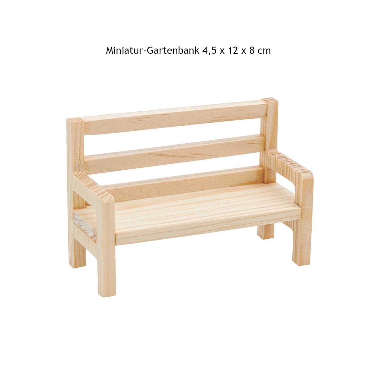 Miniatur Gartenbank 4,5 x 12 x 8 cm