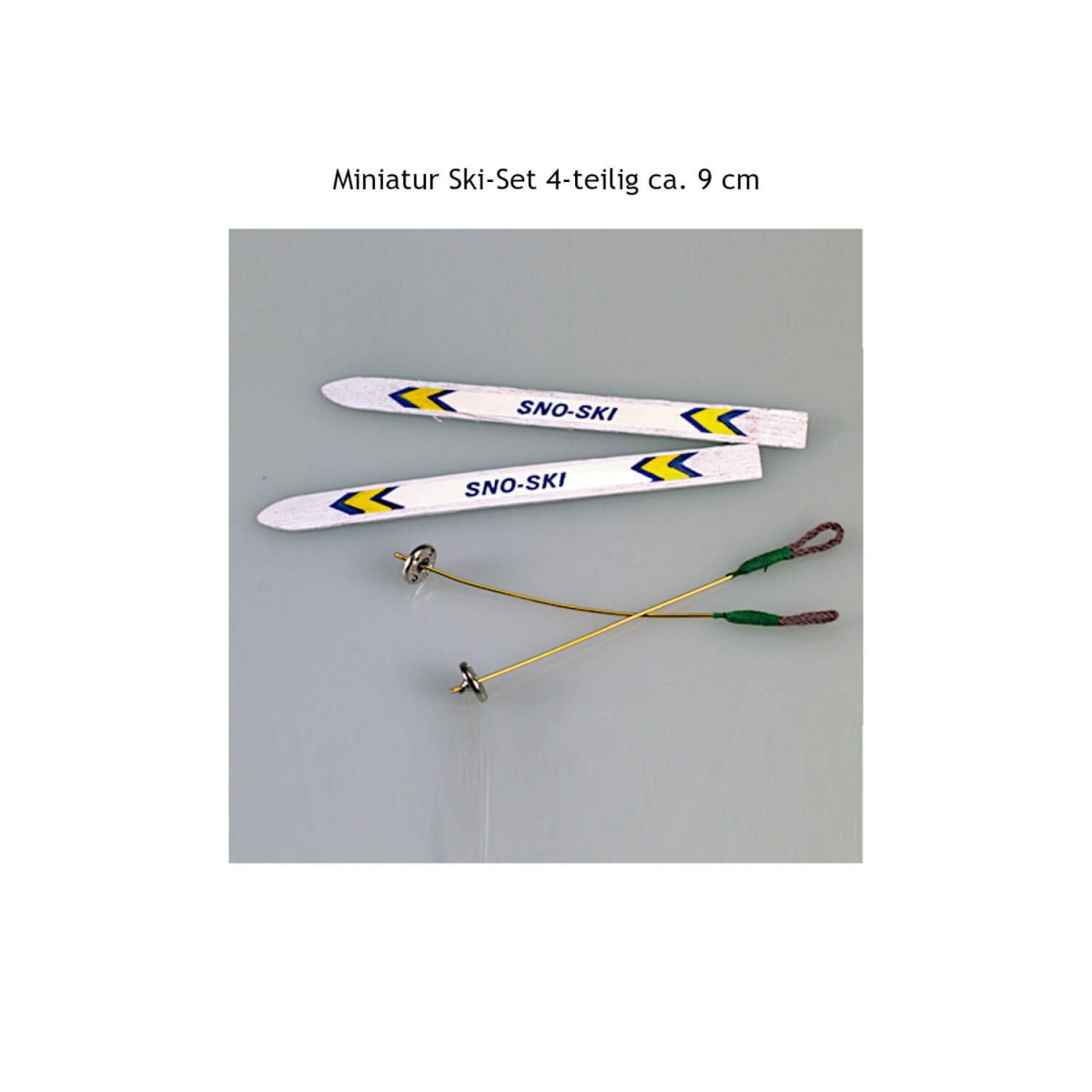 Miniatur Ski Set 4-teilig ca. 9 cm