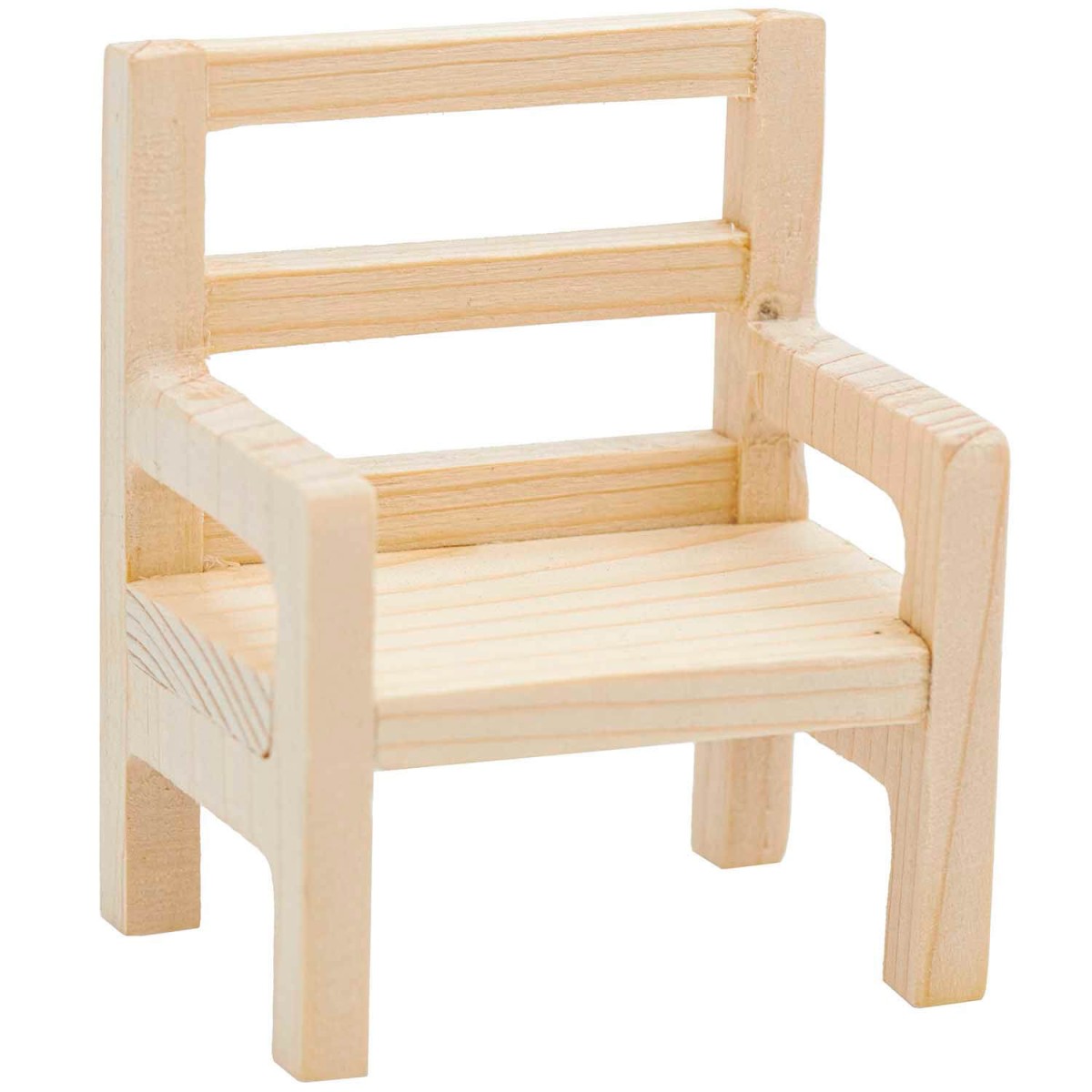 Miniatur Stuhl Holz roh