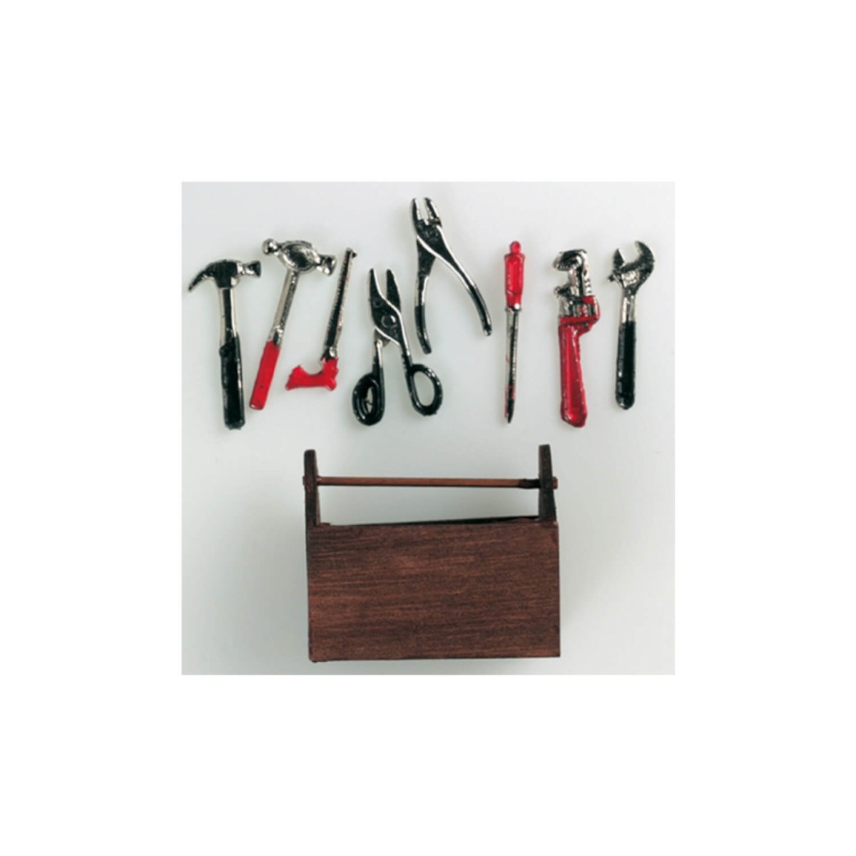 Miniatur Werkzeugkasten mit Werkzeug 9-teilig