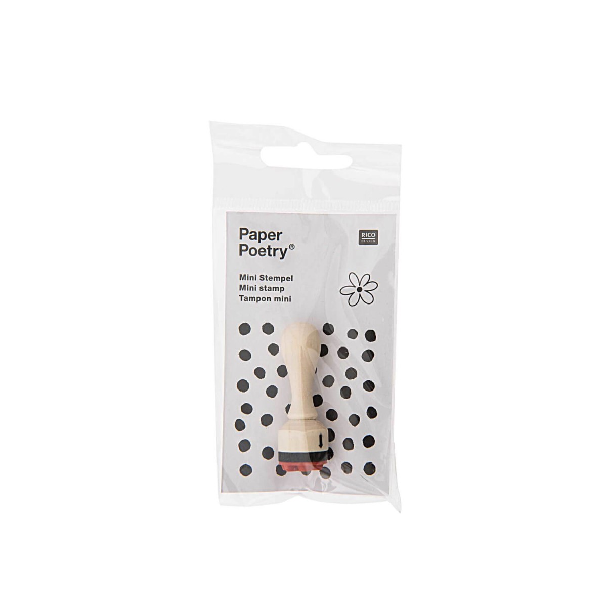 Paper Poetry Stempel mini Blume 15mm