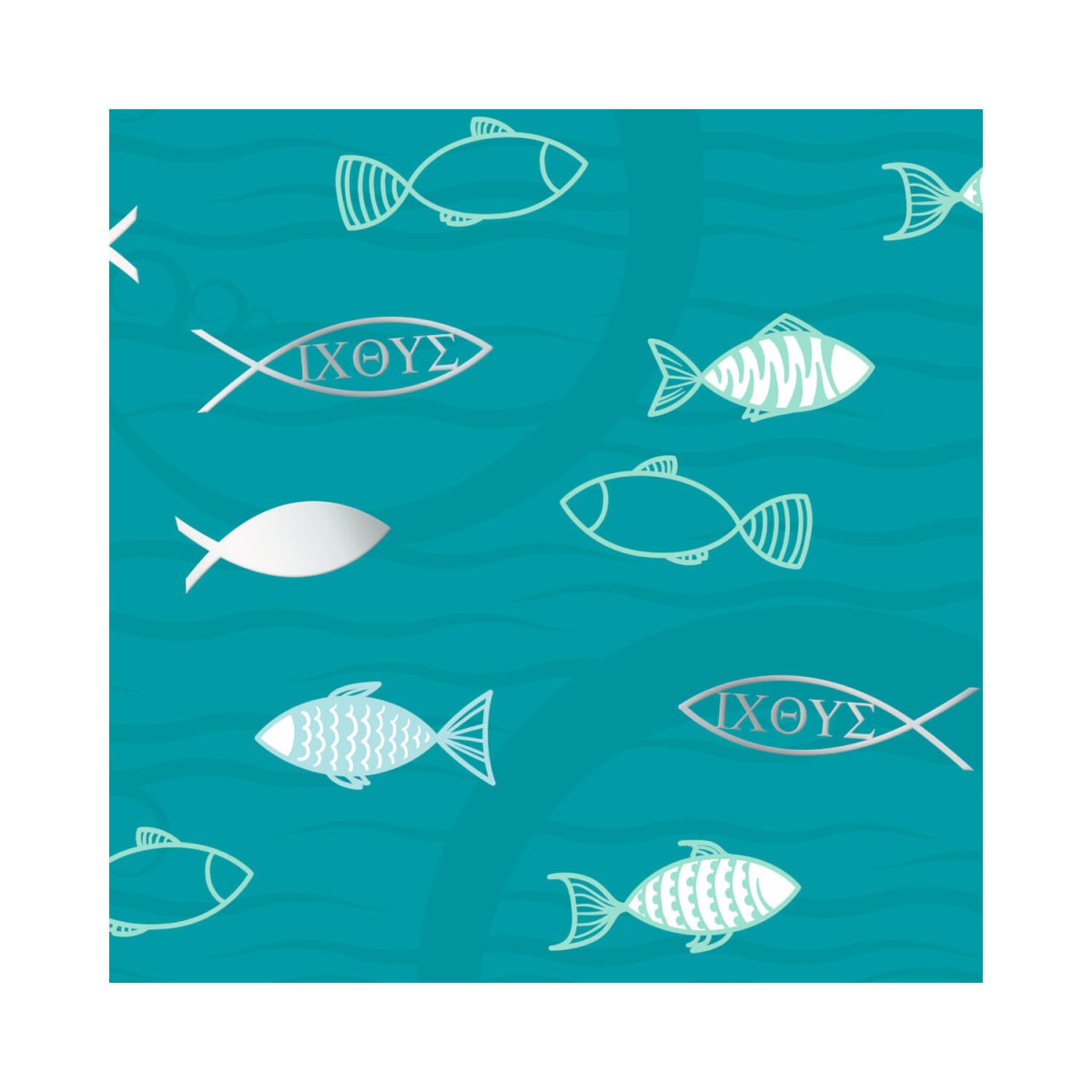 Vergrößerung Fischmotive Motivkarton A4 türkis
