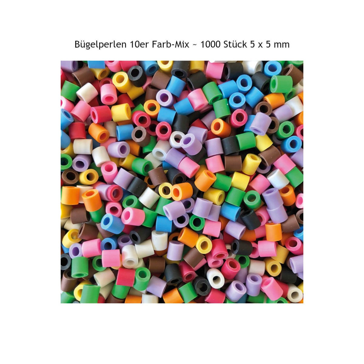 NABBI® BioBeads Bügelperlen in 10 Farben 1000 Stück
