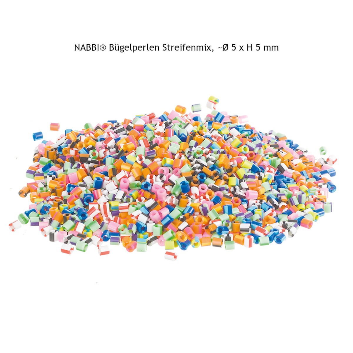 NABBI® Bügelperlen Streifenmix 5 x 5 mm ca. 1100 Stück