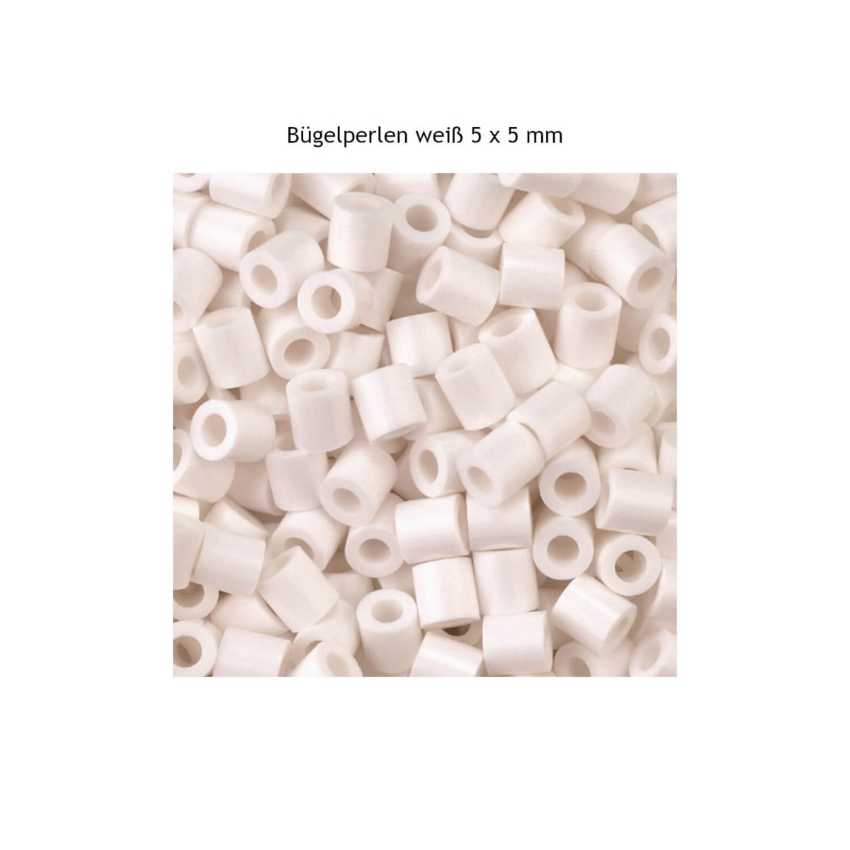 Bügelperlen weiß 5 mm